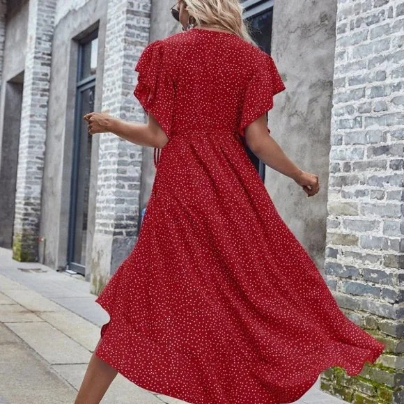 Red Preppy Womens Dress - Picture 3 of 5